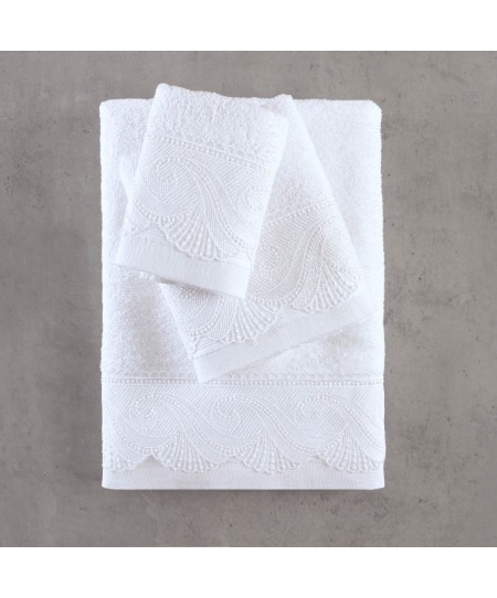 Σετ πετσέτες 3 τεμ. HYPATIA WHITE, RYTHMOS HOME 