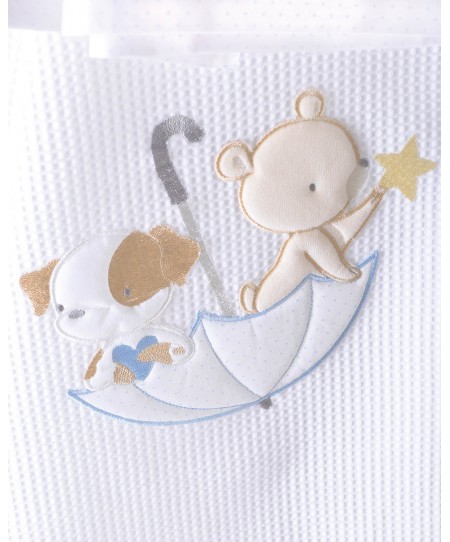 Κουβέρτα πικέ κούνιας (120Χ150) UMBRELLA FLIGHT ΣΙΕΛ, RYTHMOS HOME