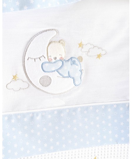 Σετ σεντόνια κούνιας (100Χ160) MOON SWING ΣΙΕΛ, RYTHMOS HOME