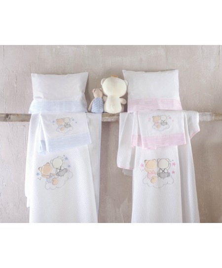 Κουβέρτα πικέ κούνιας (120Χ150) BYE BYE ΣΙΕΛ, RYTHMOS HOME