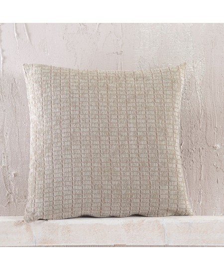 Διακοσμητική μαξιλαροθήκη (40Χ40) Corvet Beige, Rythmos Home