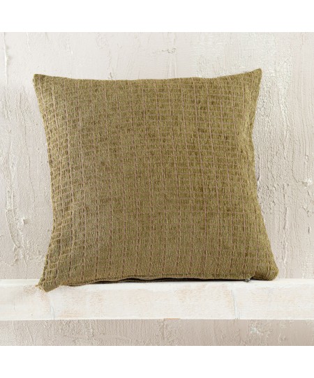 Διακοσμητική μαξιλαροθήκη (40Χ40) Corvet Olive, Rythmos Home