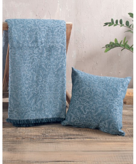 Ριχτάρι πολυθρόνας (160Χ180) Bianco Blue, Rythmos Home