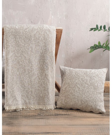 Ριχτάρι πολυθρόνας (160Χ180) Bianco Ecru, Rythmos Home