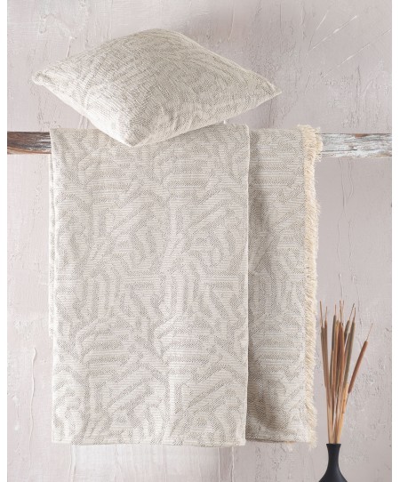 Ριχτάρι πολυθρόνας (160Χ180) Melie Ecru, Rythmos Home