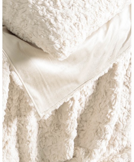  Γούνινη Κουβέρτα Καναπέ 140x170 Snug Beige, Rythmos Home