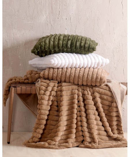 Διακοσμητικό μαξιλάρι 50x50 Ayla Camel, Rythmos Home 