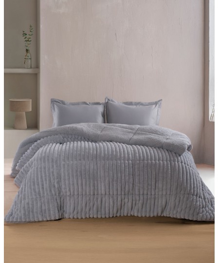 Κουβερτοπάπλωμα Υ/Δ (220Χ240) BUTTER GREY, RYTHMOS HOME