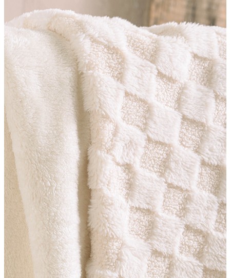  Γούνινη Κουβέρτα Καναπέ 140x170 Naya Ecru, Rythmos Home