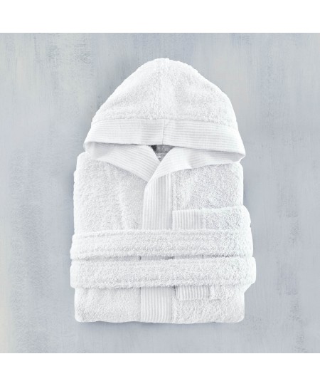 Μπουρνούζι παιδικό με κουκούλα (Νο 14-16) TWIST WHITE, RYTHMOS HOME