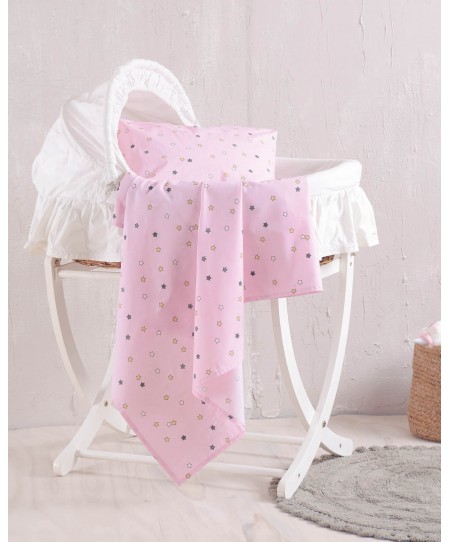 Σεντόνι λίκνου (80Χ110) BLAZE PINK, RYTHMOS HOME