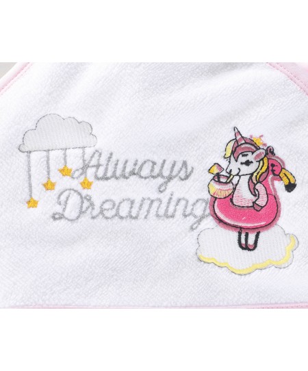 Σετ βρεφική κάπα με γαντάκι PINK UNICORN (σε κουτί), RYTHMOS HOME