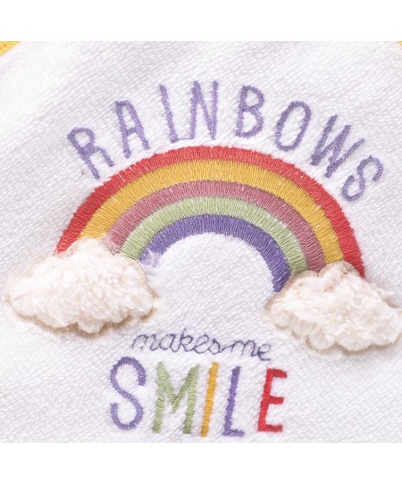 Σετ βρεφική κάπα με γαντάκι YELLOW RAINBOW (σε κουτί), RYTHMOS HOME