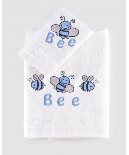 Σετ πετσέτες βρεφικές 2 τεμ. HONEY BEE CIEL, RYTHMOS HOME