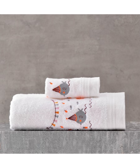 Σετ πετσέτες βρεφικές 2 τεμ. BUBBLES ORANGE, RYTHMOS HOME