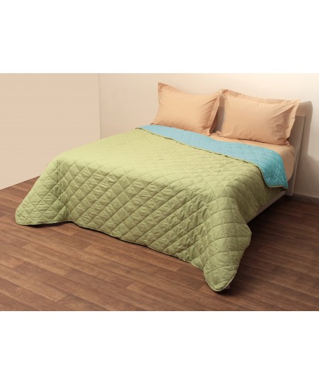 Κουβερτώριο Δίχρωμο Μονό 160x240 Microfiber Τουρκουάζ/Πράσινο