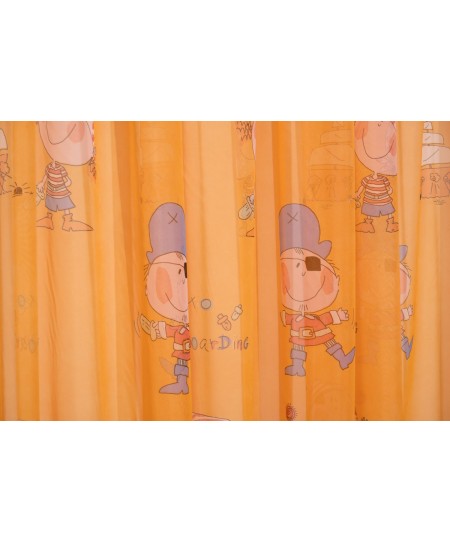 Κουρτίνα με Τρέσα 280Πx270Y Κουρσάροι Πορτοκαλί
