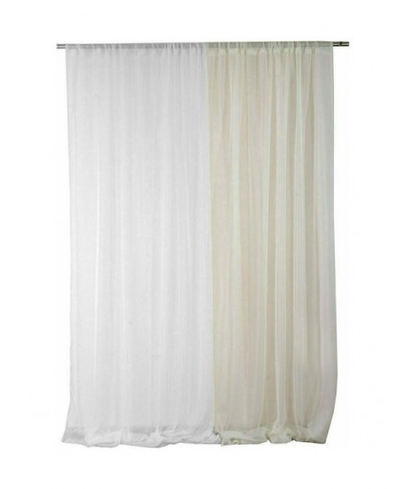 Κουρτίνα με Τρέσα 140x270 1060 Εκρού