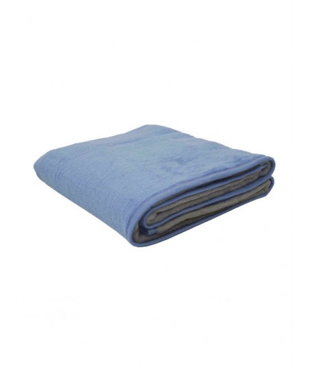 Κουβέρτα Δίχρωμη Polycotton Μονή 160x220 Σιέλ/Γκρι