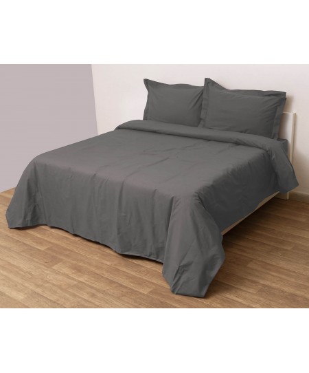 Σετ Κουβερτώριο Υπέρδιπλο 220x240 Superb Percale Γκρι