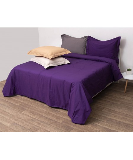 Σετ Κουβερτώριο Υπέρδιπλο 220x240 Superb Percale Δαμασκηνί