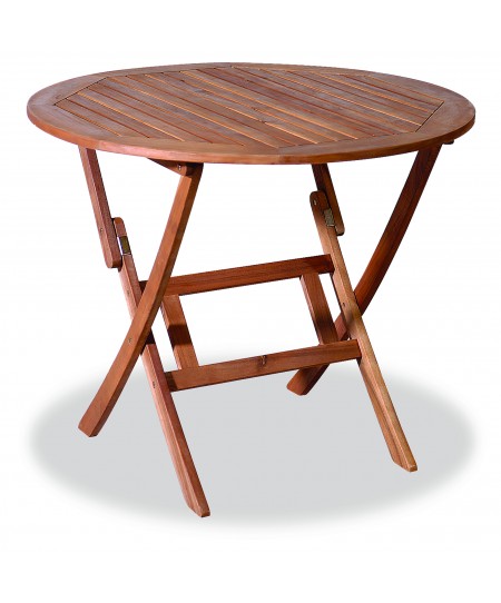 Ξύλινο ,Στρογγυλό Πτυσσόμενο Τραπέζι Acacia 90 x 75(h)cm