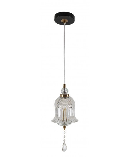 PDC 723-1 TR ΓΥΑΛΙΝΗ ΚΑΜΠΑΝΑ LED-5W  ΜΕ ΔΙΑΚΟΣΜΗΤΙΚΟ ΚΡΥΣΤΑΛΛΟ