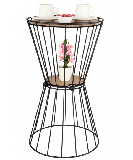 TBBT-16 ΒΚ ΤΡΑΠΕΖΑΚΙ ΒΟΗΘΗΤΙΚΟ ΜΕΤΑΛΛΙΚΟ ΜΑΥΡΟ ΜΕ ΚΑΠΑΚΙ ΞΥΛΙΝΟ ΚΑΡΥΔΙΑ