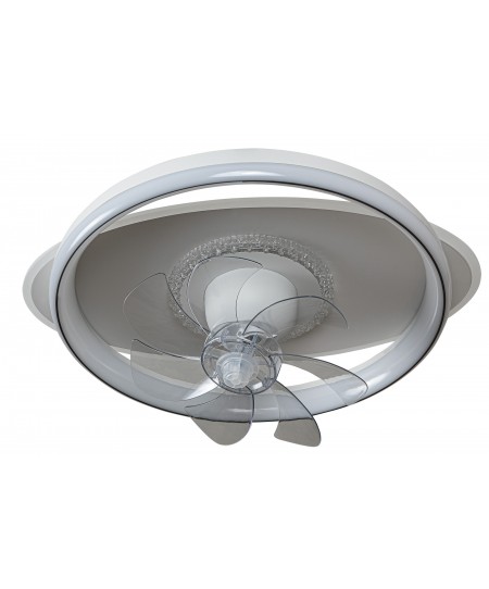CFC 9502 WΗ ΑΝΕΜΙΣΤΗΡΑΣ ΟΒΑΛ+ ΚΥΚΛΟΣ ΟΡΟΦΗΣ ΜΕ LED ΦΩΤΙΣΜΟ 3COLORS+ CONTROL