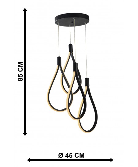 PDT 700-4 BK  ΚΡΕΜ. 4/Φ  LED ΘΗΛΙΕΣ ΜΑΥΡΟ