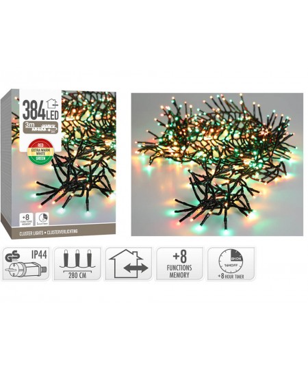 ΣΥΡΜΆΤΙΝΑ & PVC ΛΑΜΠΆΚΙΑ LED CLUSTER LIGHTS 384L 3 CLR AX8550710