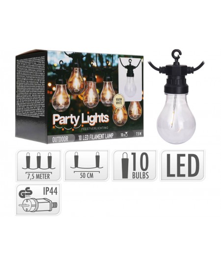 PARTY LIGHTS LED CHAIN WITH 10 BULBS 10LED LE2100170