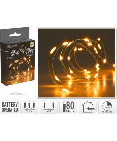 ΣΥΡΜΆΤΙΝΑ & PVC ΛΑΜΠΆΚΙΑ LED GOLD WIRE 80L EXTRA WARM WHT AX9734120