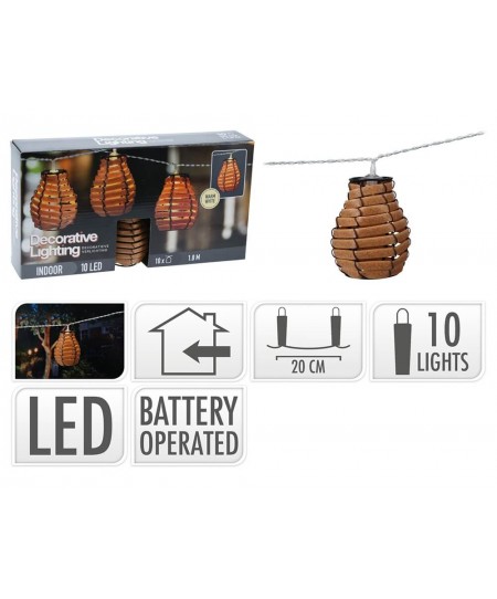 PARTY LIGHTS LIGHT CHAIN LAMPIONS 10PCS ON HSP  AF5000860