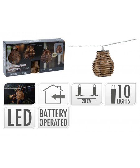 PARTY LIGHTS LIGHT CHAIN LAMPIONS 10PCS ON HSP  AF5000870