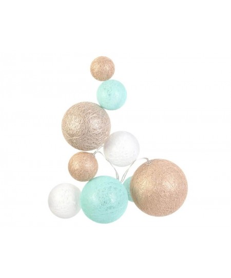 ΔΙΑΚΟΣΜΗΤΙΚΈΣ ΓΙΡΛΆΝΤΕΣ LED ΔΩΜΑΤΊΟΥ MULTISIZE BALL STRING LIGHTS BLUEBEIGE 100CM LA102
