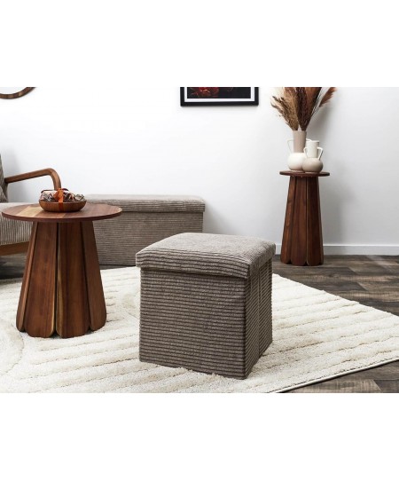 ΣΚΑΜΠΌ COFFRE POUF PLIABLE COTELE SCOTT TAUPE M4 HD0274DM