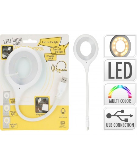 ΦΩΤΙΣΤΙΚΆ ΜΠΑΤΑΡΊΑΣ & ΗΛΙΑΚΆ LED LAMP VOICE CONTROL WHITE