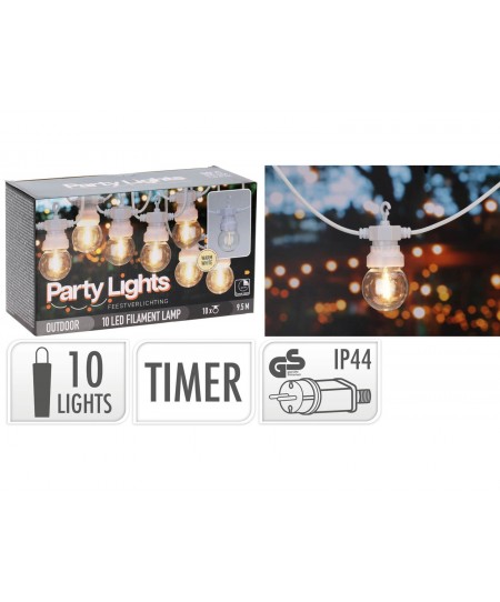 PARTY LIGHTS STRING LIGHT 10L WARM WHITE
