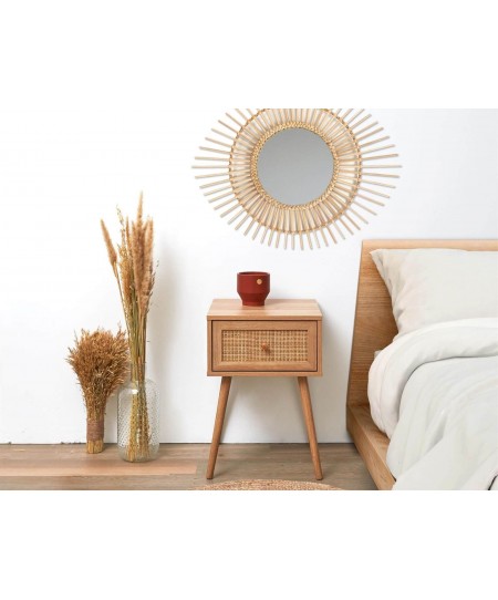 Κομοδίνο Home Deco Factory - 39x39x55.4cm - Καφέ