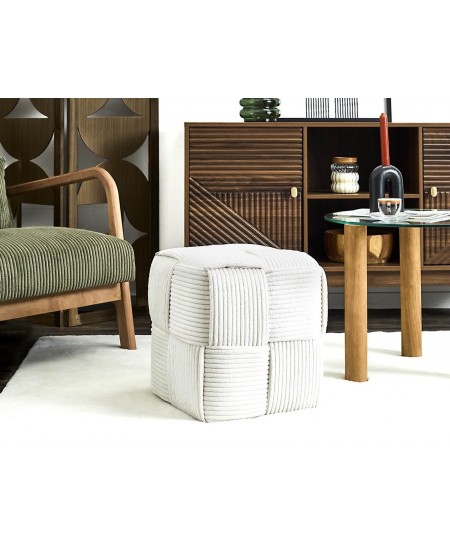 Σκαμπό Scott Home Deco Factory - 36x38cm - Μπεζ