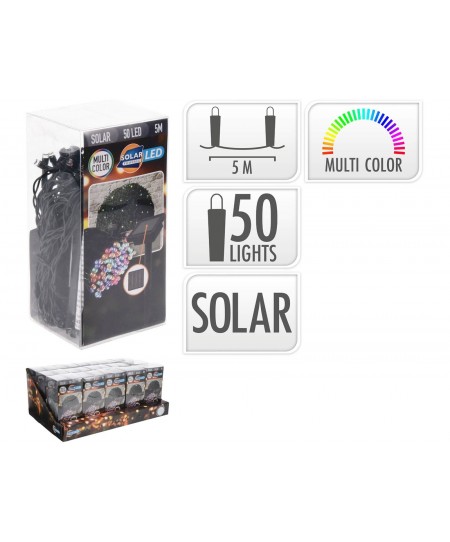 50 Ηλιακά Λαμπάκια με PVC καλώδιο - 5 μέτρα - Πολύχρωμο