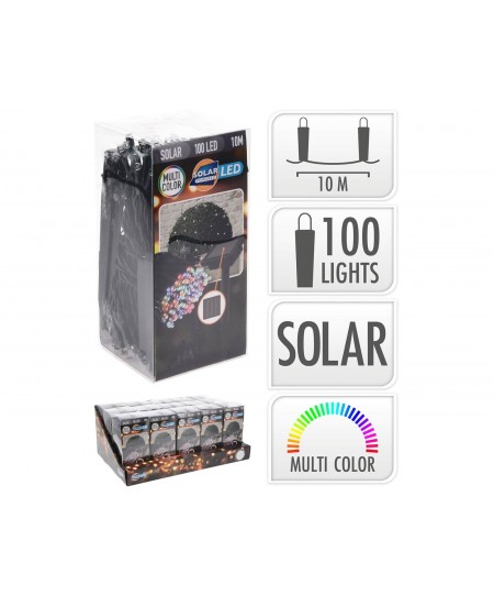 100 Ηλιακά Λαμπάκια με PVC καλώδιο - 10 μέτρα - Πολύχρωμο