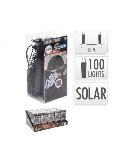 100 Ηλιακά Λαμπάκια με PVC καλώδιο - 10 μέτρα - Ψυχρό Λευκό