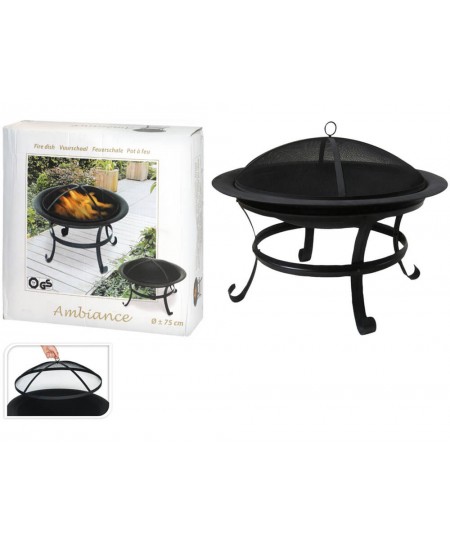 ΤΖΑΚΙΑ ΚΑΙ ΕΣΤΊΕΣ ΦΩΤΙΆΣ ΒΕΡΆΝΤΑΣ - ΚΉΠΟΥ FIRE DISH DIAMETER 75CM BLACK X86000120