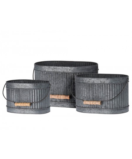 ΔΙΑΚΌΣΜΗΣΗ & ΟΡΓΆΝΩΣΗ ΜΠΑΛΚΟΝΙΟΎ PLANTER SET OVAL STEEL 3PCS FZ3000930