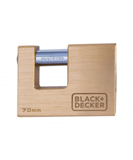 Λουκέτο με κλειδιά Black+Decker - 70mm
