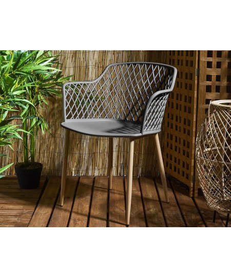 ΚΑΡΕΚΛΑ MALAGA GREY OUTDOOR CHAIR HDO2240F