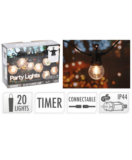 Φωτισμός διακόσμησης - 20 LED - Warm White