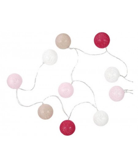 ΔΙΑΚΟΣΜΗΤΙΚΈΣ ΓΙΡΛΆΝΤΕΣ LED ΔΩΜΑΤΊΟΥ 10 LED BALL STRING LIGHTS PINKTAUPE SHADES LA10064